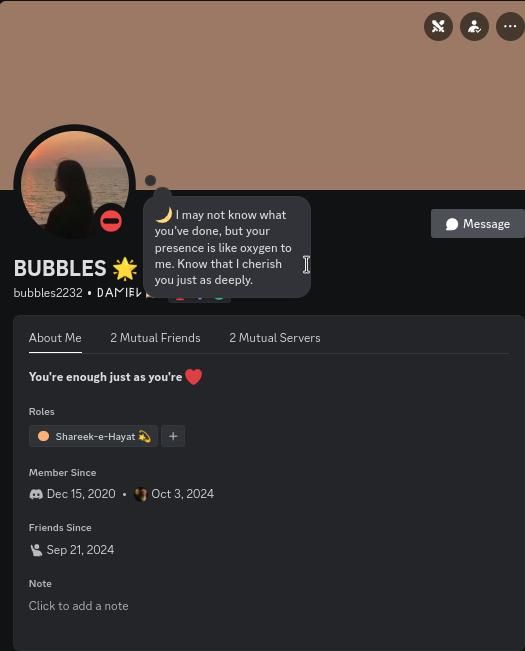 Bubbles profile: you're enough just as you are