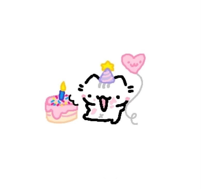 Party cat with cake